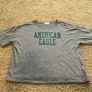 american eagle crop tee